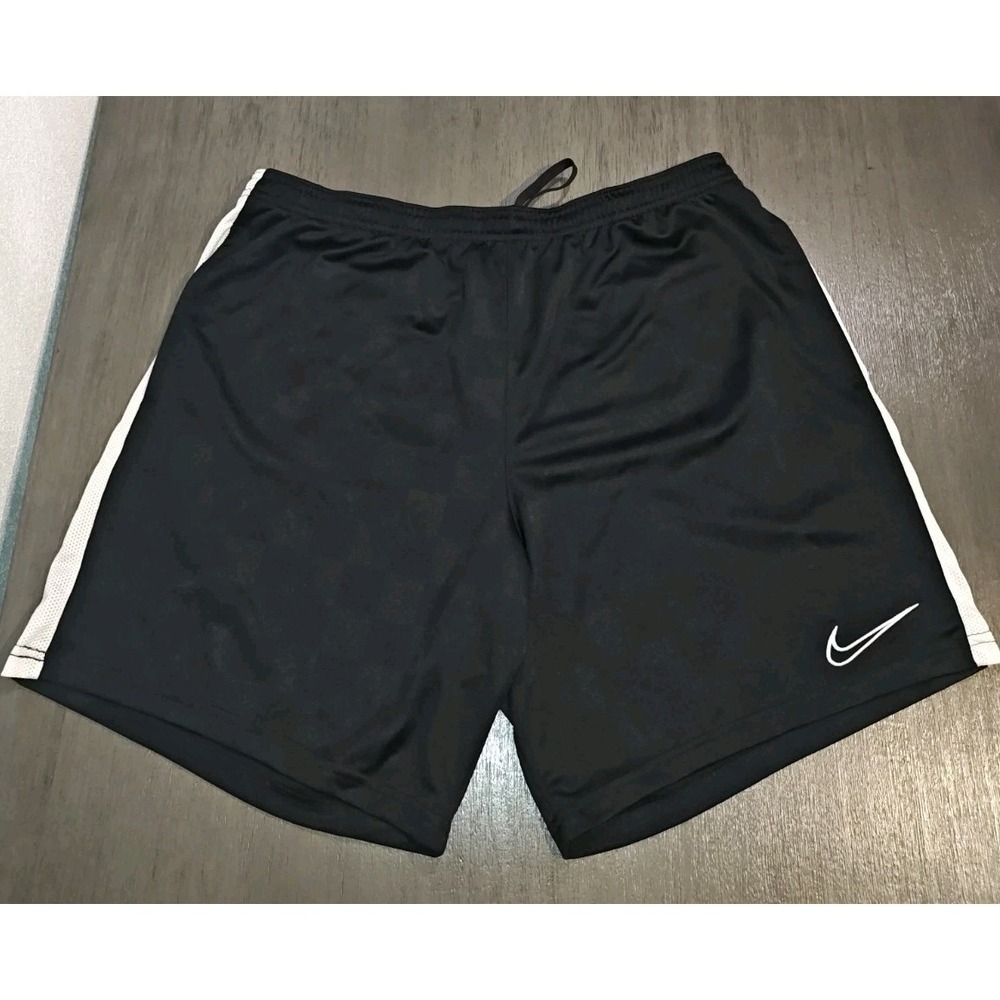 Nike Men's Breathe Academy Black Lux Gym Shorts in black & White Size XL